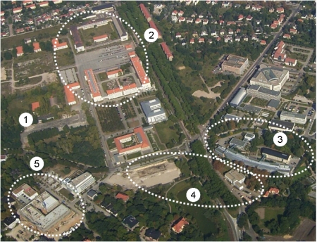Luftbildaufnahme weinberg campus.